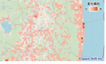図1. 建物変化点抽出ソリューションにより提供する変化点情報のイメージ